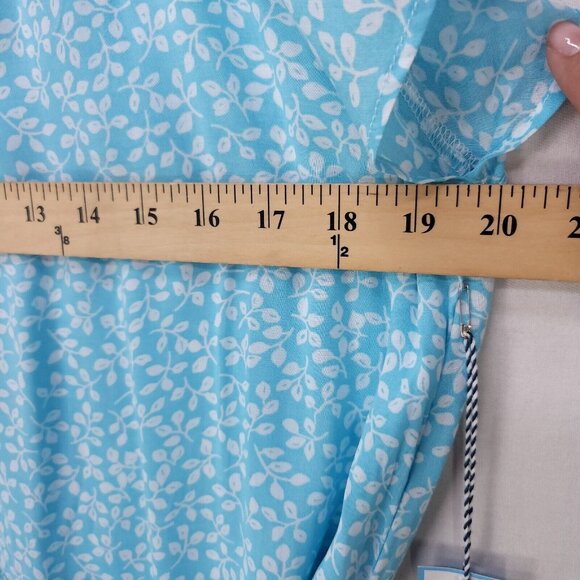 Draper James Floral Boho Dress Flutter Sleeve Tie Waist Pockets Medium Light - Picture 9 of 14